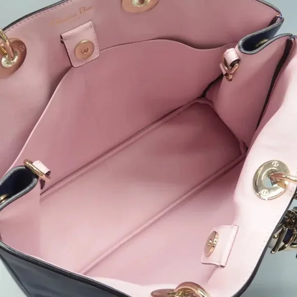 100% Authentic Dior Diorissimo Purple W/P Leather Satchel - Picture 9 of 12